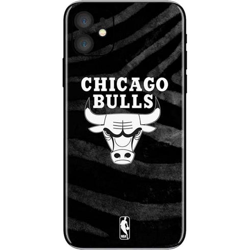 NBA Chicago Bulls Black Animal Print iPhone 11 Skin