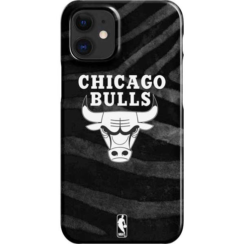 NBA Chicago Bulls Black Animal Print iPhone 12 Mini Lite Case