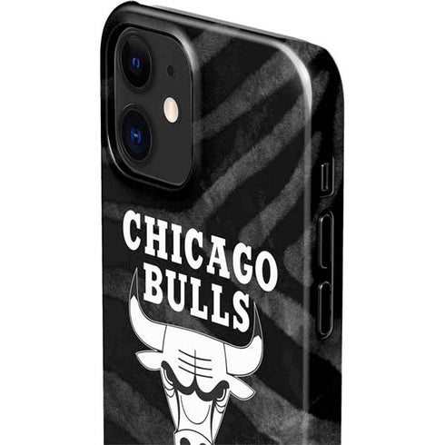 NBA Chicago Bulls Black Animal Print iPhone 12 Mini Lite Case