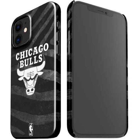 NBA Chicago Bulls Black Animal Print iPhone 12 Mini Lite Case