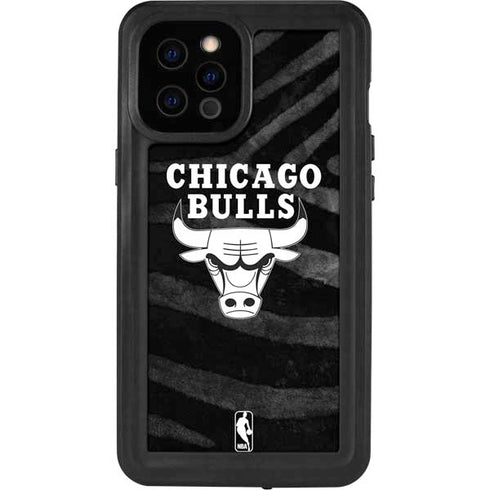 NBA Chicago Bulls Black Animal Print iPhone 12 Pro Max Waterproof Case