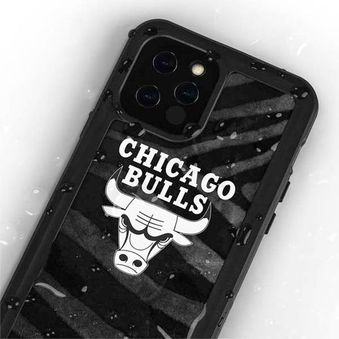NBA Chicago Bulls Black Animal Print iPhone 12 Pro Waterproof Case
