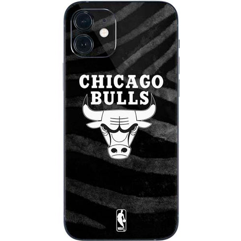 NBA Chicago Bulls Black Animal Print iPhone 12 Skin