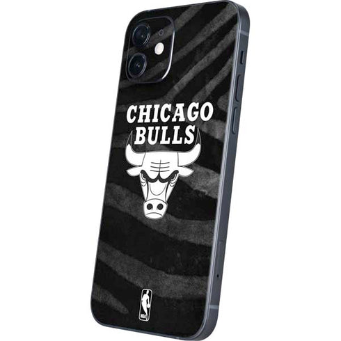 NBA Chicago Bulls Black Animal Print iPhone 12 Skin