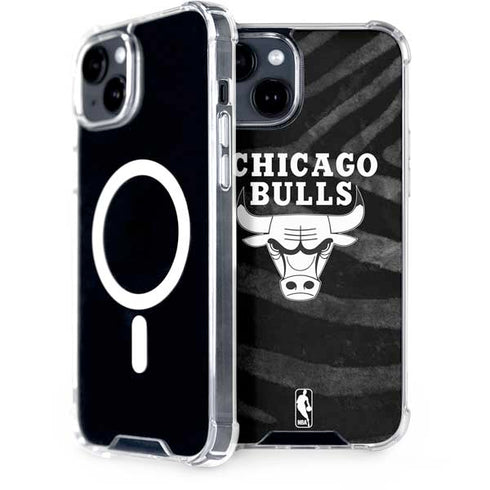 NBA Chicago Bulls Black Animal Print iPhone 13 MagSafe Case