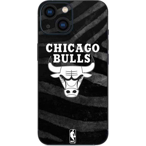 NBA Chicago Bulls Black Animal Print iPhone 13 Mini Skin