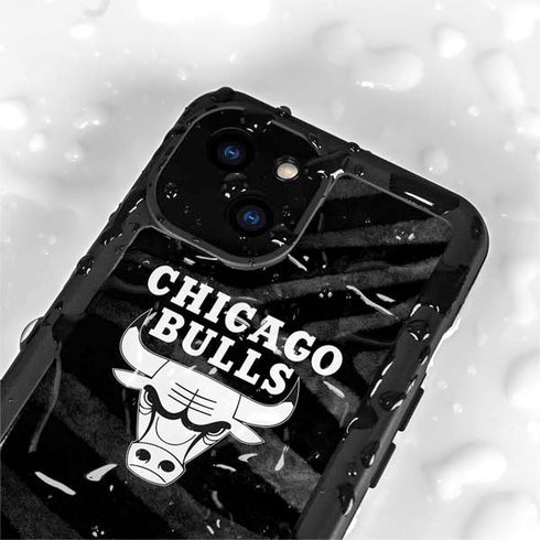 NBA Chicago Bulls Black Animal Print iPhone 13 Mini Waterproof Case
