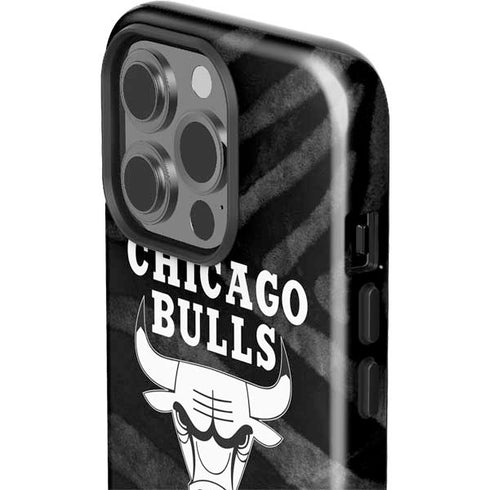 NBA Chicago Bulls Black Animal Print iPhone 13 Pro Impact Case