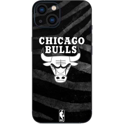 NBA Chicago Bulls Black Animal Print iPhone 14 Plus Skin