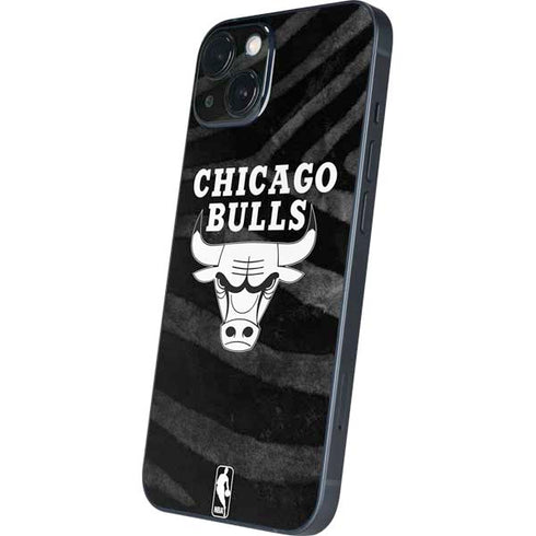 NBA Chicago Bulls Black Animal Print iPhone 14 Plus Skin