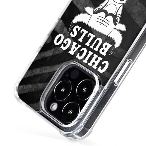 NBA Chicago Bulls Black Animal Print iPhone 15 Pro Max MagSafe Case