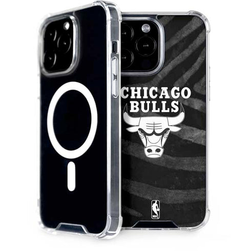 NBA Chicago Bulls Black Animal Print iPhone 15 Pro Max MagSafe Case