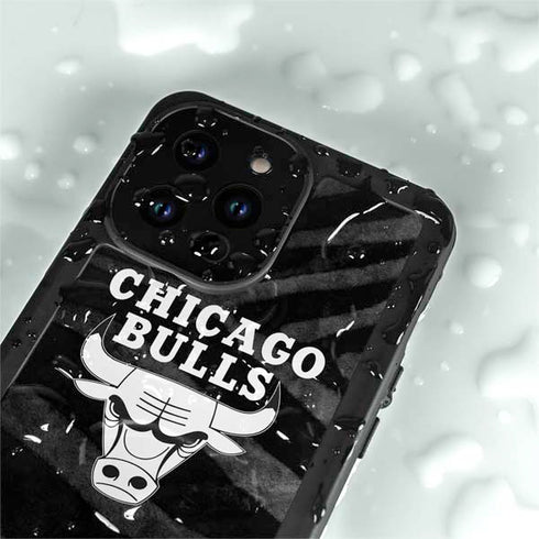 NBA Chicago Bulls Black Animal Print iPhone 14 Pro Max Waterproof Case