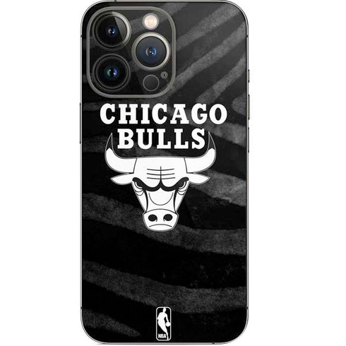 NBA Chicago Bulls Black Animal Print iPhone 15 Pro Skin