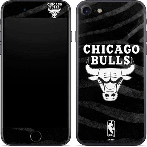 NBA Chicago Bulls Black Animal Print iPhone 8 Skin