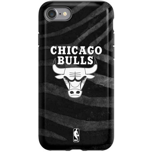 NBA Chicago Bulls Black Animal Print iPhone SE (2nd & 3rd Gen) Pro Case