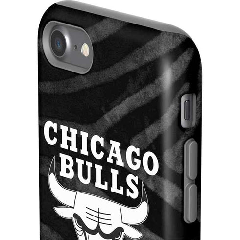 NBA Chicago Bulls Black Animal Print iPhone SE (2nd & 3rd Gen) Pro Case