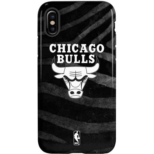 NBA Chicago Bulls Black Animal Print iPhone X Pro Case