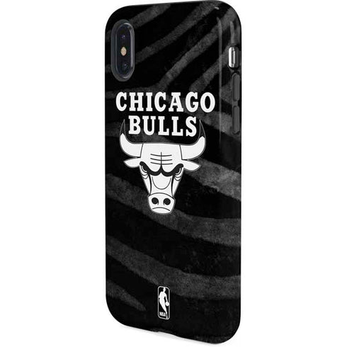 NBA Chicago Bulls Black Animal Print iPhone X Pro Case