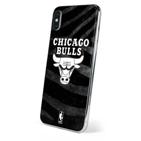 NBA Chicago Bulls Black Animal Print iPhone X Skin