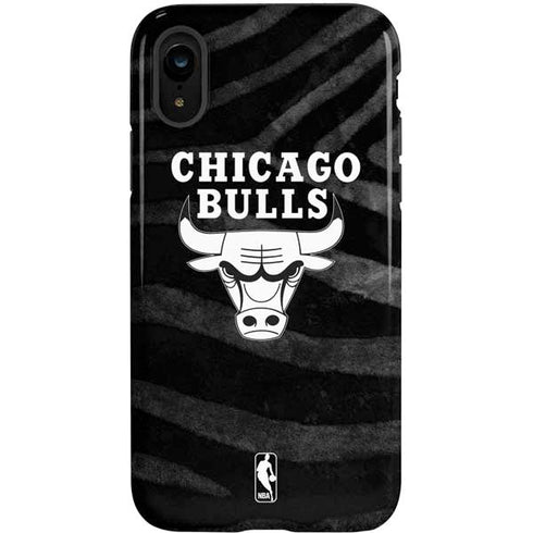 NBA Chicago Bulls Black Animal Print iPhone XR Pro Case