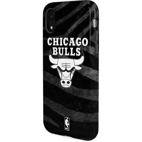 NBA Chicago Bulls Black Animal Print iPhone XR Pro Case