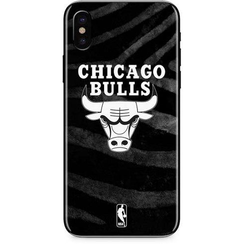 NBA Chicago Bulls Black Animal Print iPhone XS Max Skin