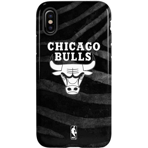 NBA Chicago Bulls Black Animal Print iPhone XS Pro Case