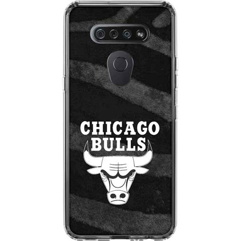 NBA Chicago Bulls Black Animal Print LG K51/Q51 Clear Case