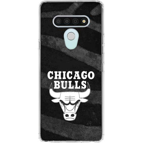 NBA Chicago Bulls Black Animal Print LG Stylo 6 Clear Case