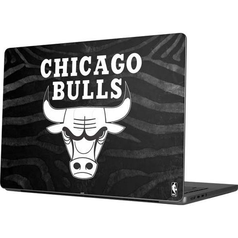 NBA Chicago Bulls Black Animal Print MacBook Pro 14in (2021-24) Skin