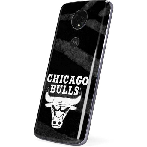 NBA Chicago Bulls Black Animal Print Moto E5 Plus Skin