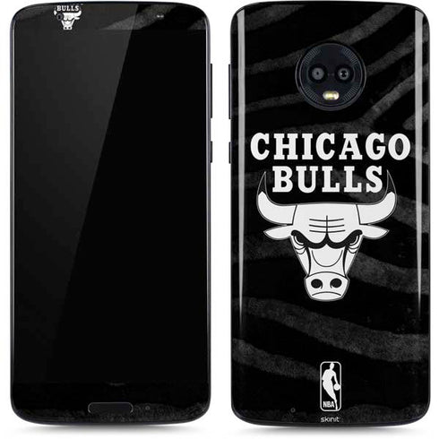 NBA Chicago Bulls Black Animal Print Moto G6 Skin