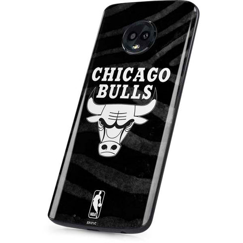 NBA Chicago Bulls Black Animal Print Moto G6 Skin