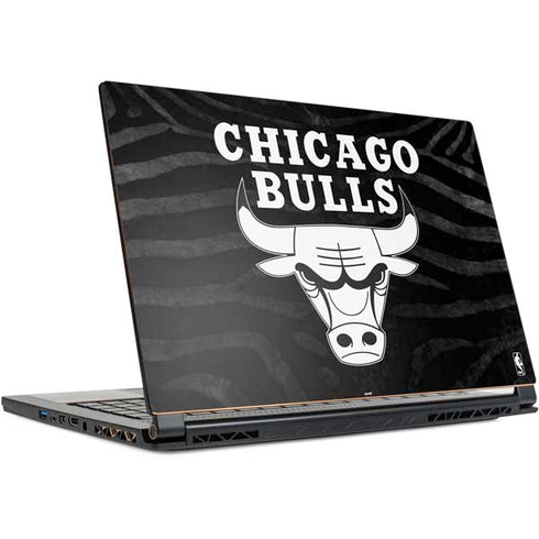 NBA Chicago Bulls Black Animal Print MSI GS65 Stealth Laptop Skin