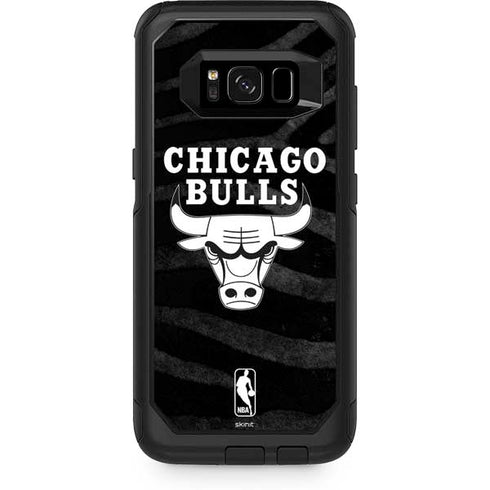NBA Chicago Bulls Black Animal Print Otterbox Commuter Galaxy Skin