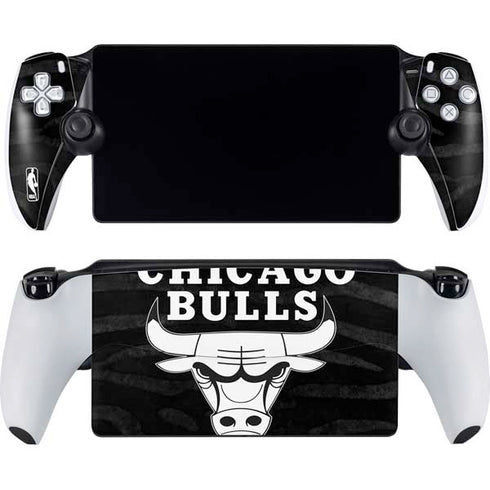 NBA Chicago Bulls Black Animal Print PlayStation Portal Remote Player Skin