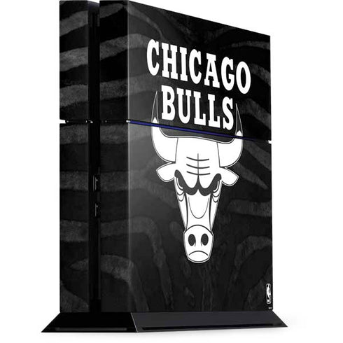NBA Chicago Bulls Black Animal Print PS4 Console Skin