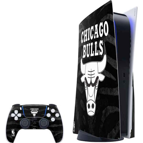 NBA Chicago Bulls Black Animal Print PS5 Bundle Skin