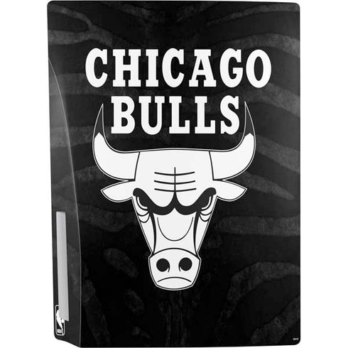 NBA Chicago Bulls Black Animal Print PS5 Console Skin