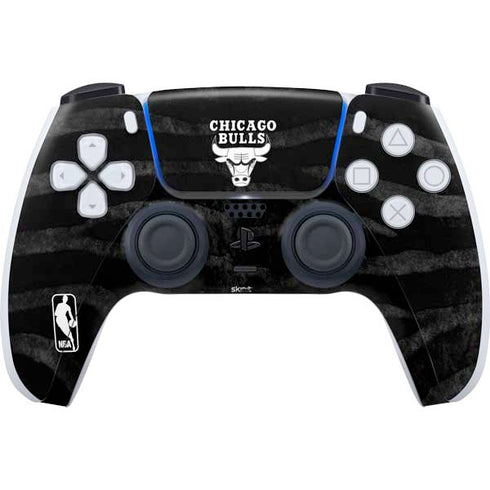 NBA Chicago Bulls Black Animal Print PS5 Controller Skin