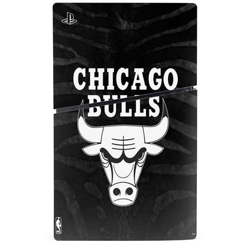 NBA Chicago Bulls Black Animal Print PS5 Slim Disk Bundle Skin