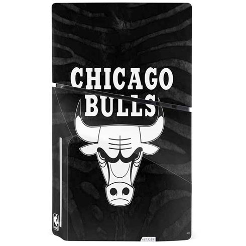 NBA Chicago Bulls Black Animal Print PS5 Slim Disk Bundle Skin