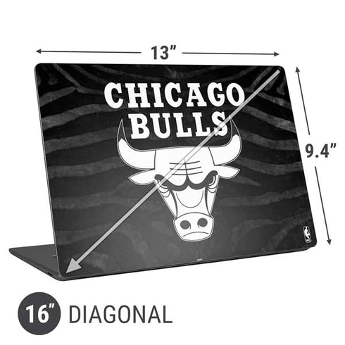 NBA Chicago Bulls Black Animal Print Universal Laptop 16in (13 x 9.4in) Skin