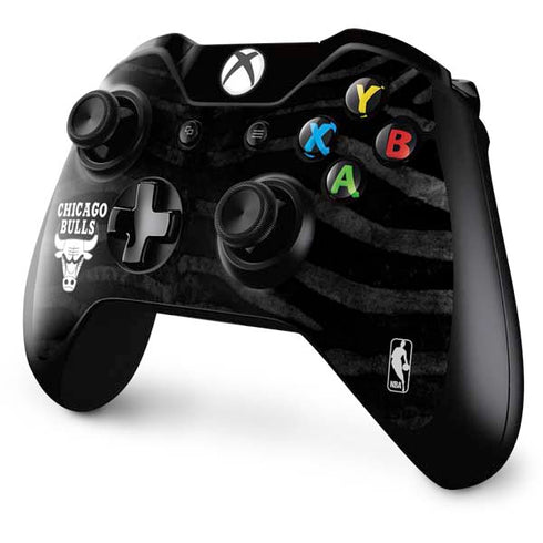 NBA Chicago Bulls Black Animal Print Xbox One Controller Skin