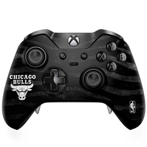 NBA Chicago Bulls Black Animal Print Xbox One Elite Controller Skin