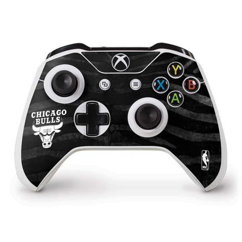 NBA Chicago Bulls Black Animal Print Xbox One S Controller Skin