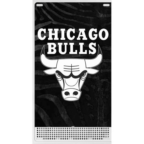 NBA Chicago Bulls Black Animal Print Xbox Series S Console Skin