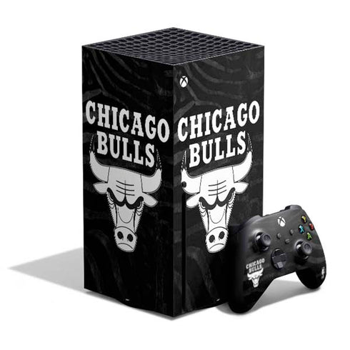 NBA Chicago Bulls Black Animal Print Xbox Series X Bundle Skin