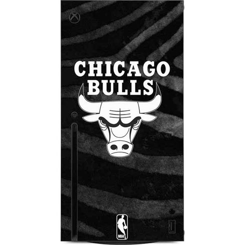 NBA Chicago Bulls Black Animal Print Xbox Series X Console Skin